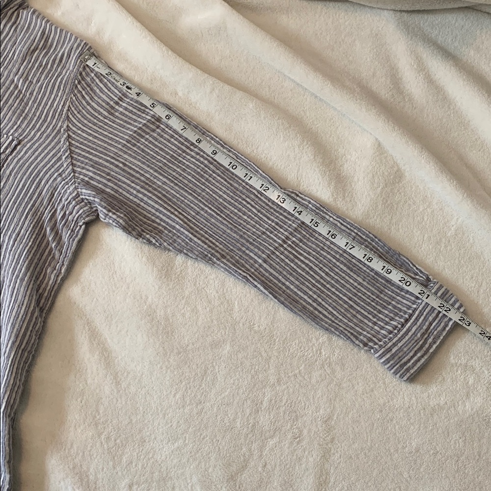 100% Cotton Universal Thread Striped Button-Up - image 8